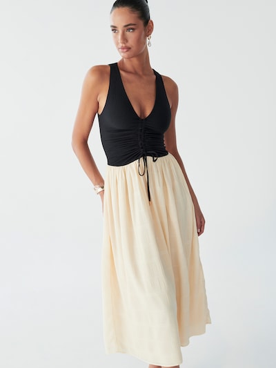 Abito 'BEAU MIDI DRESS' BWLDR di colore écru / nero, Visualizzazione prodotti