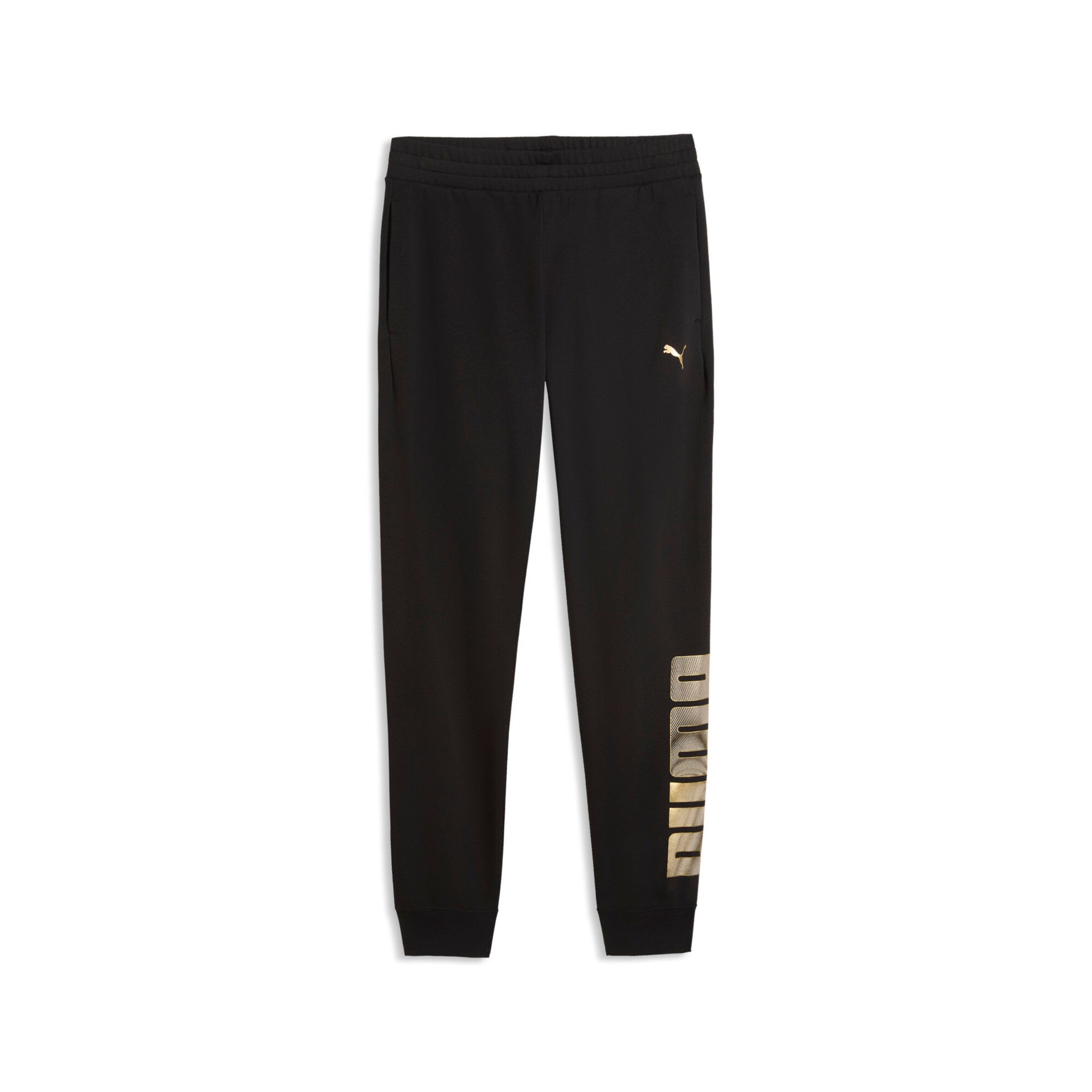 PUMA Tapered Pants in Black: front