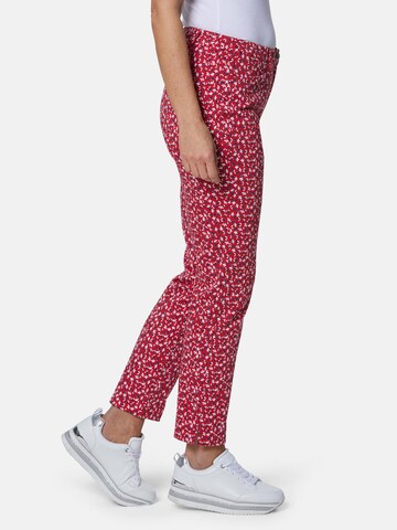 Goldner Slimfit Broek in Rood