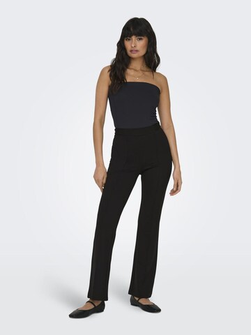 ONLY Boot cut Trousers with creases in Black
