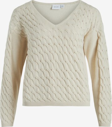 Pull-over 'CHAO' VILA en beige : devant