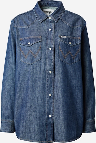 WRANGLER Blus 'HERITAGE' i blå: framsida