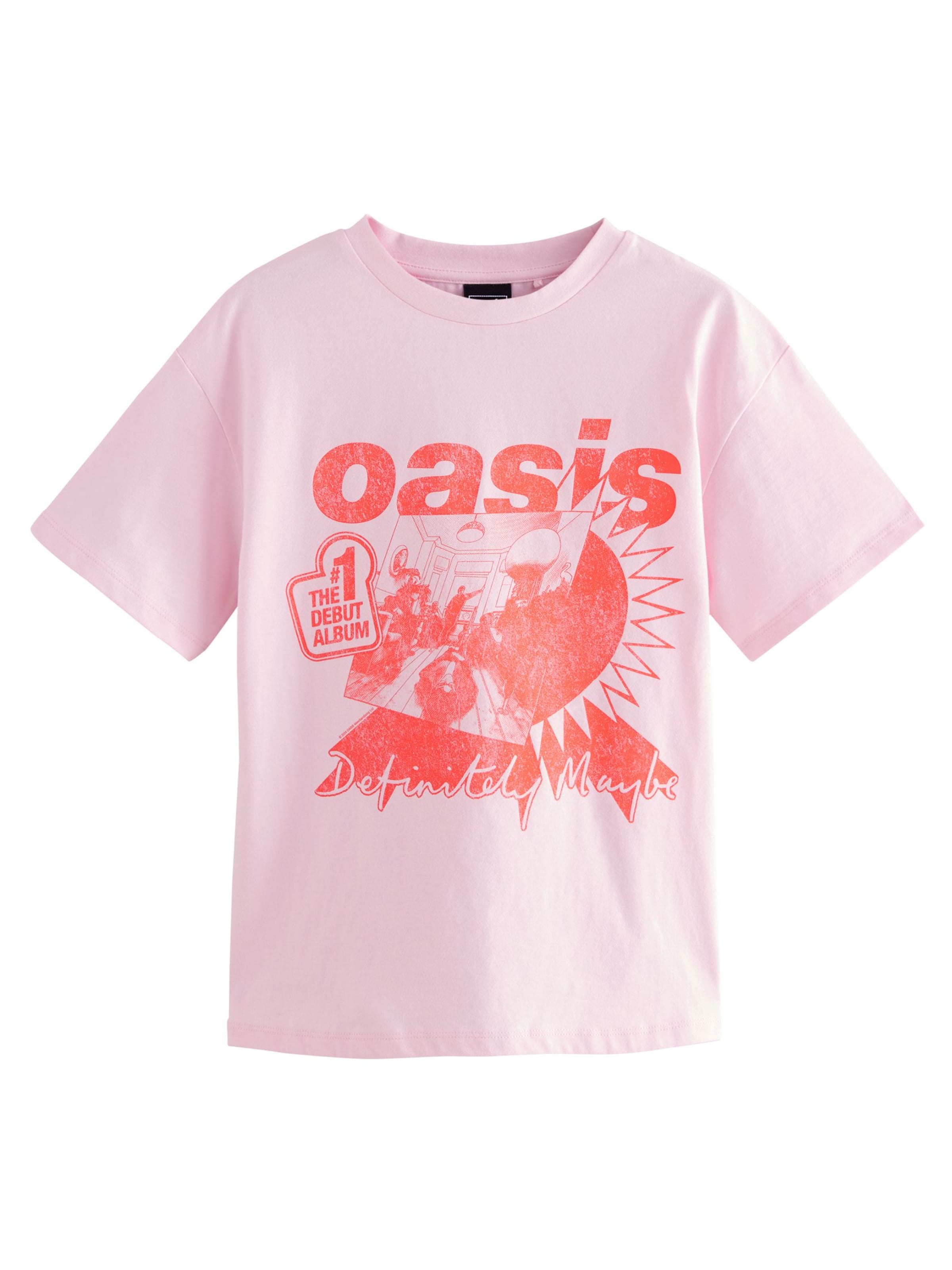 Tricou 'Oasis License Band' de la Next pe roz: față