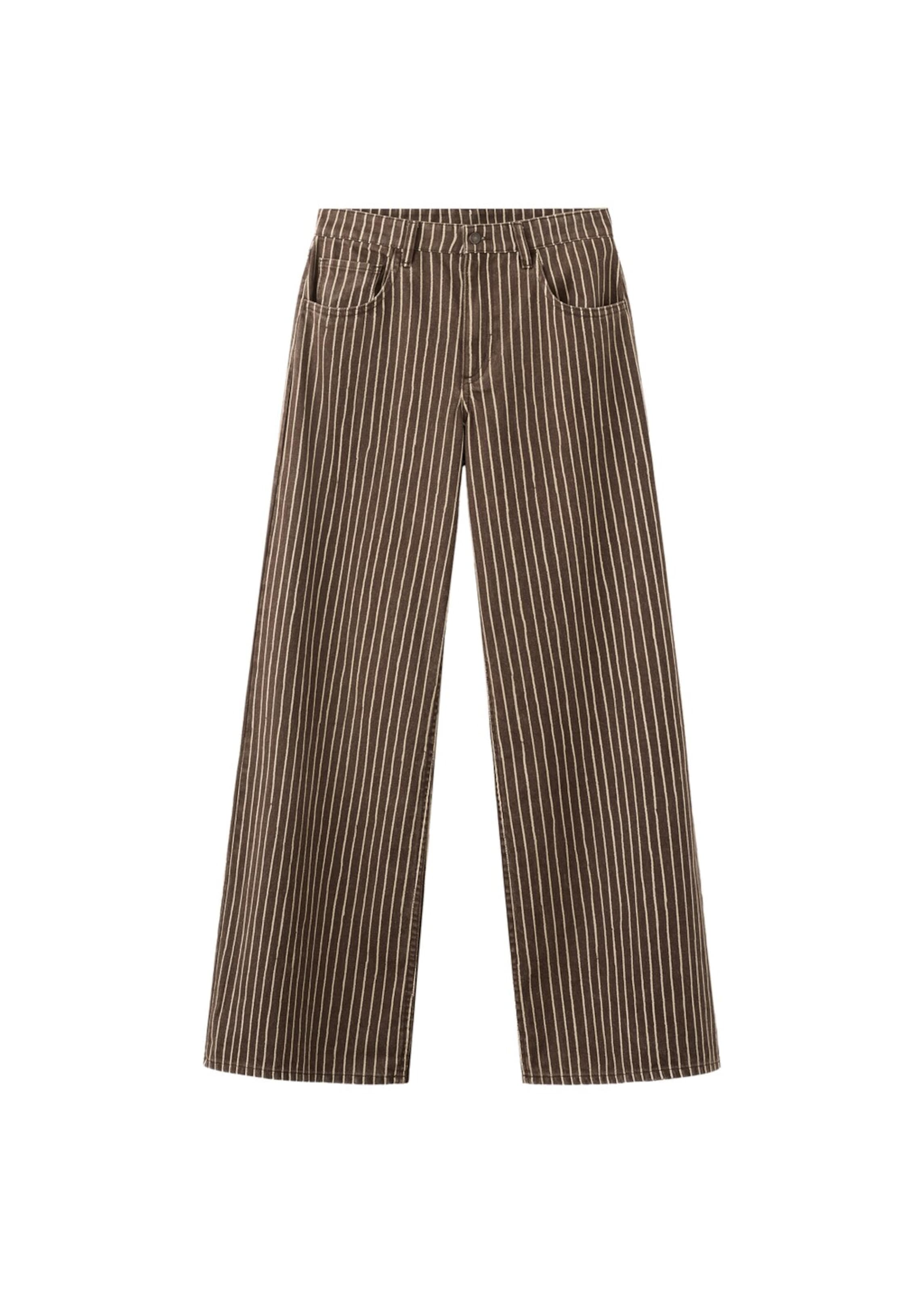 MANGO Loose fit Jeans 'Florchi' in Brown: front