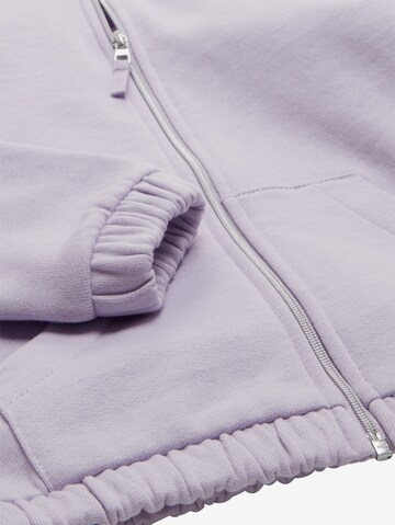 TOM TAILOR Zip-Up Hoodie in Purple