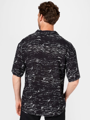 QUIKSILVER Regular Fit Hemd 'VEINSCOSE' in Schwarz