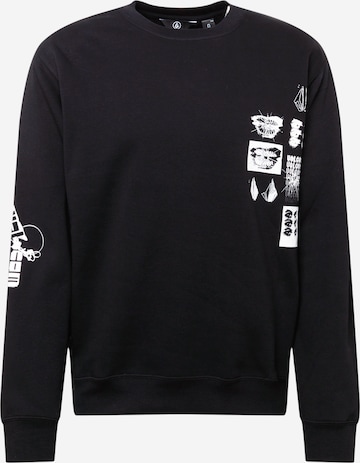 Volcom Sweatshirt 'CATCH 91' in Black: front