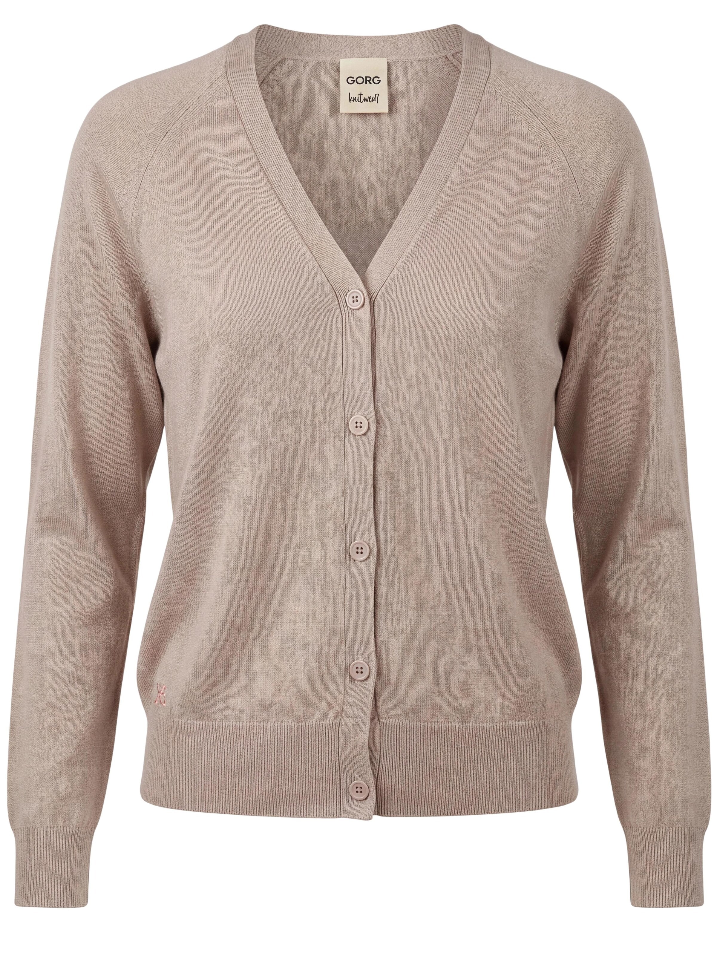 GORG Knit Cardigan in Beige: front