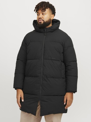 Jack & Jones Plus Vinterfrakke 'JORVesterbro' i sort: forside