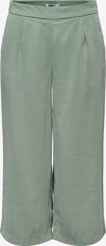 ONLY Wide leg Pleat-Front Pants 'ONLCARISA-MAGO' in Green: front