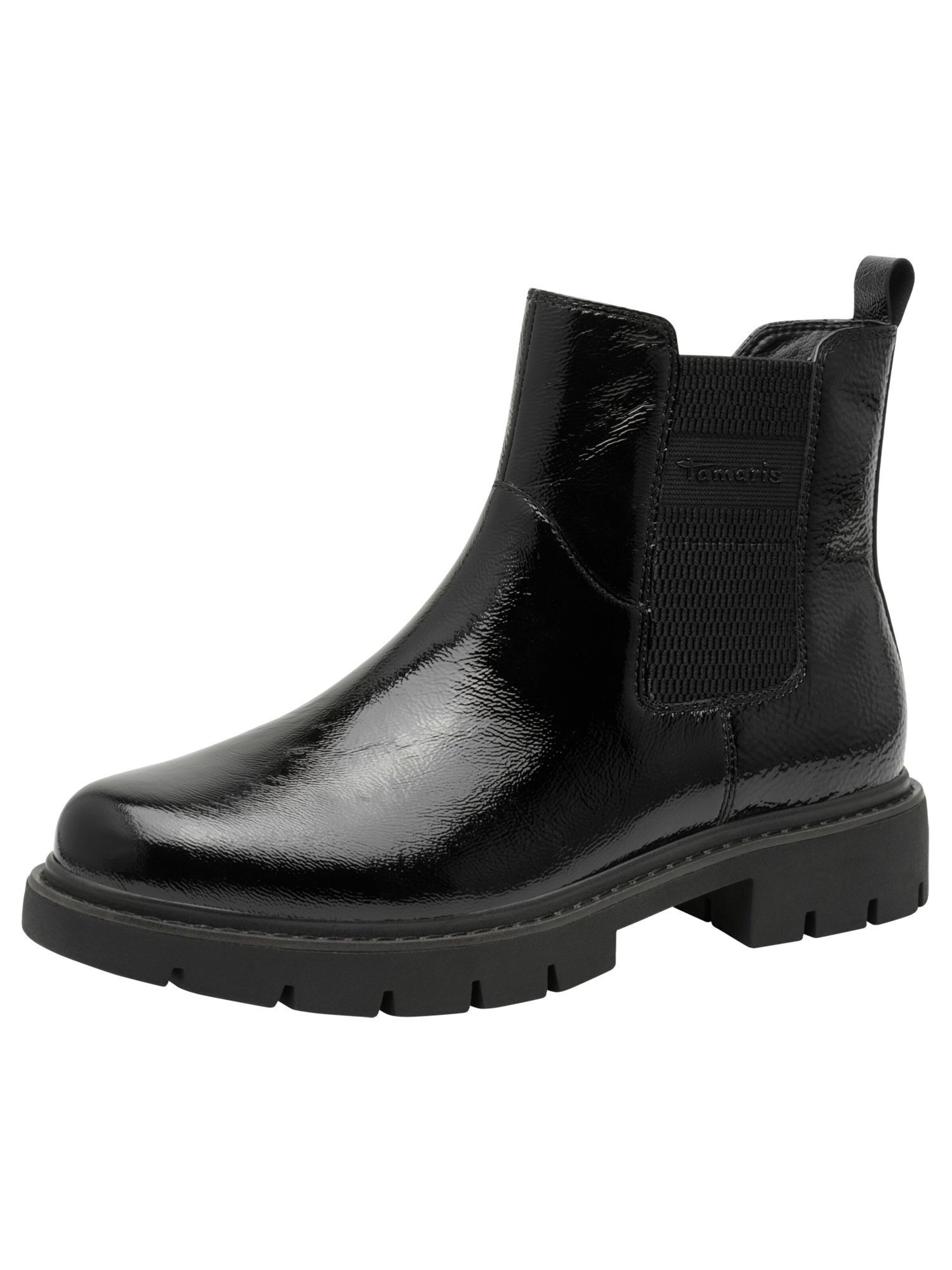Tamaris Chelsea Boots in Schwarz: Vorderseite
