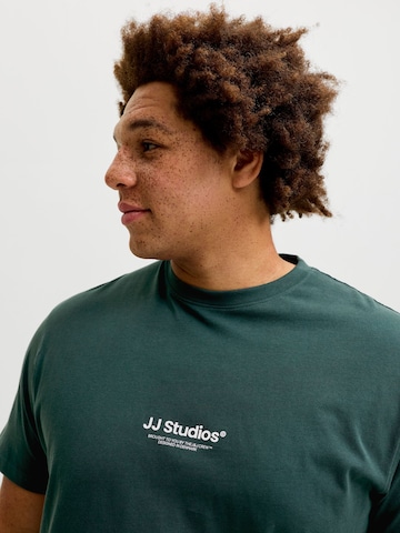 T-Shirt 'JJESoho' Jack & Jones Plus en vert