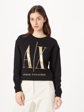 ARMANI EXCHANGE Sweatshirt in Black: front