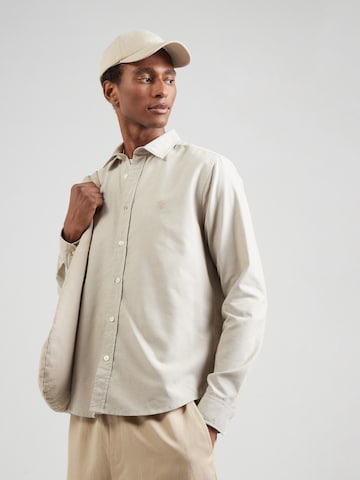 Only & Sons Regular fit Button Up Shirt 'ONSALVARO' in Beige: front