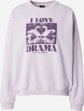 Sweat-shirt 'SWANS' Kaotiko en violet : devant