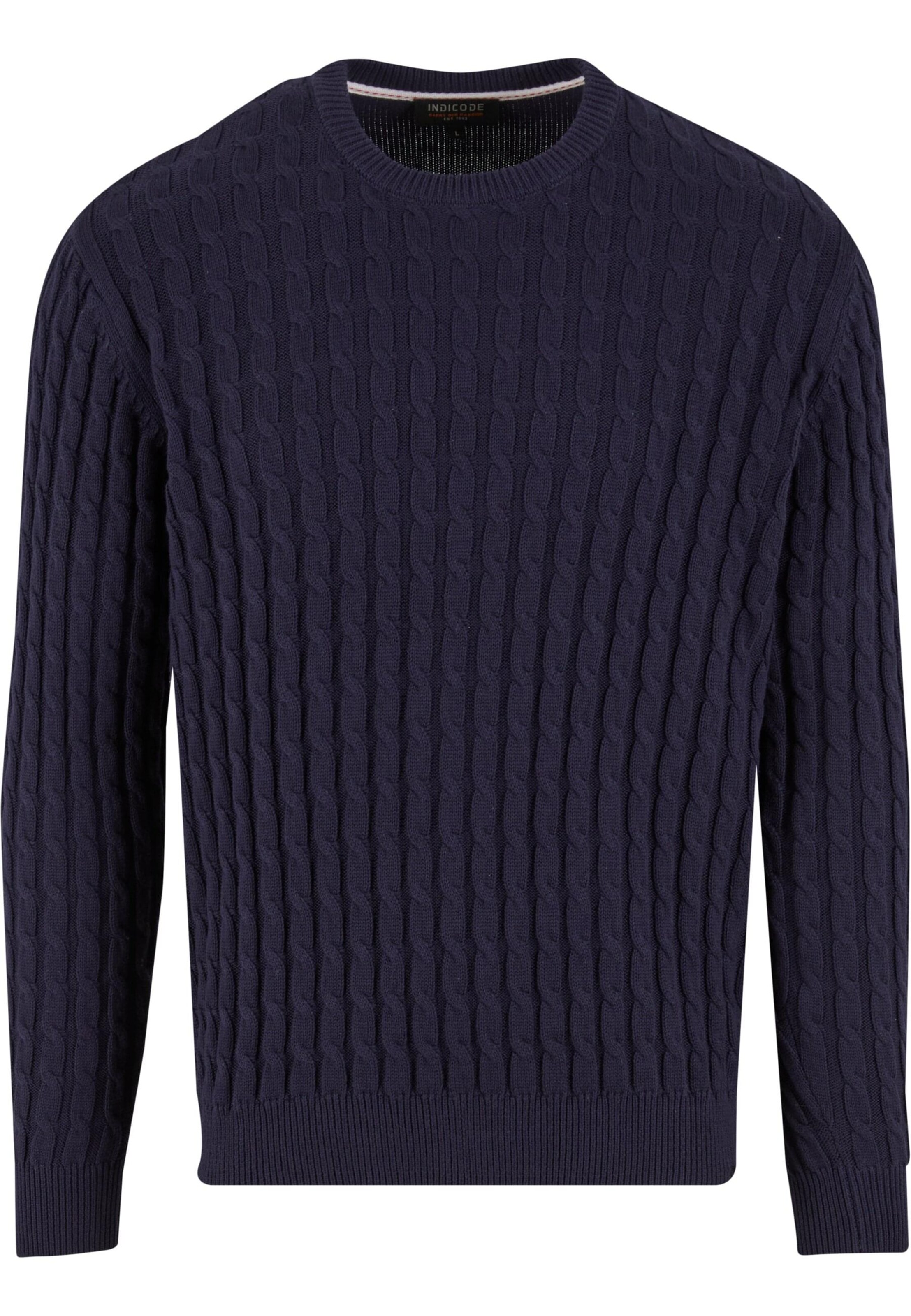 INDICODE JEANS Svetr 'Trevin' – modrá: přední strana