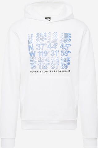 THE NORTH FACE Sweatshirt in White: front