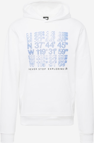 THE NORTH FACE Sweatshirt in White: front