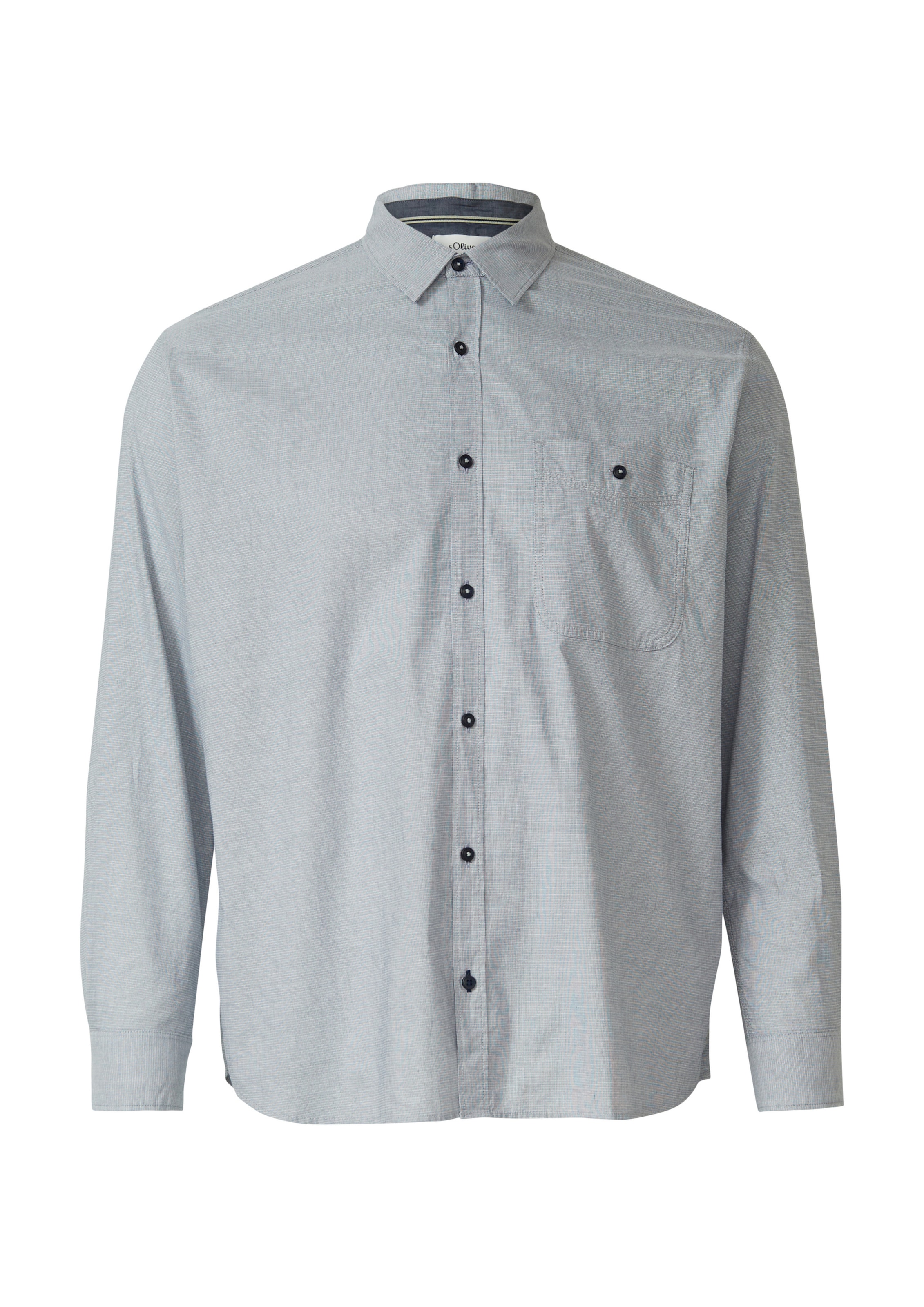 s.Oliver Regular Fit Hemd in Grau: Vorderseite