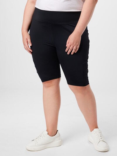 Leggings Urban Classics Curvy pe negru, Vizualizare model