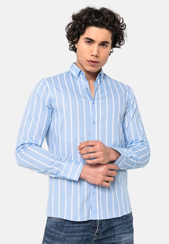 Redbridge Regular fit Overhemd in Blauw: voorkant