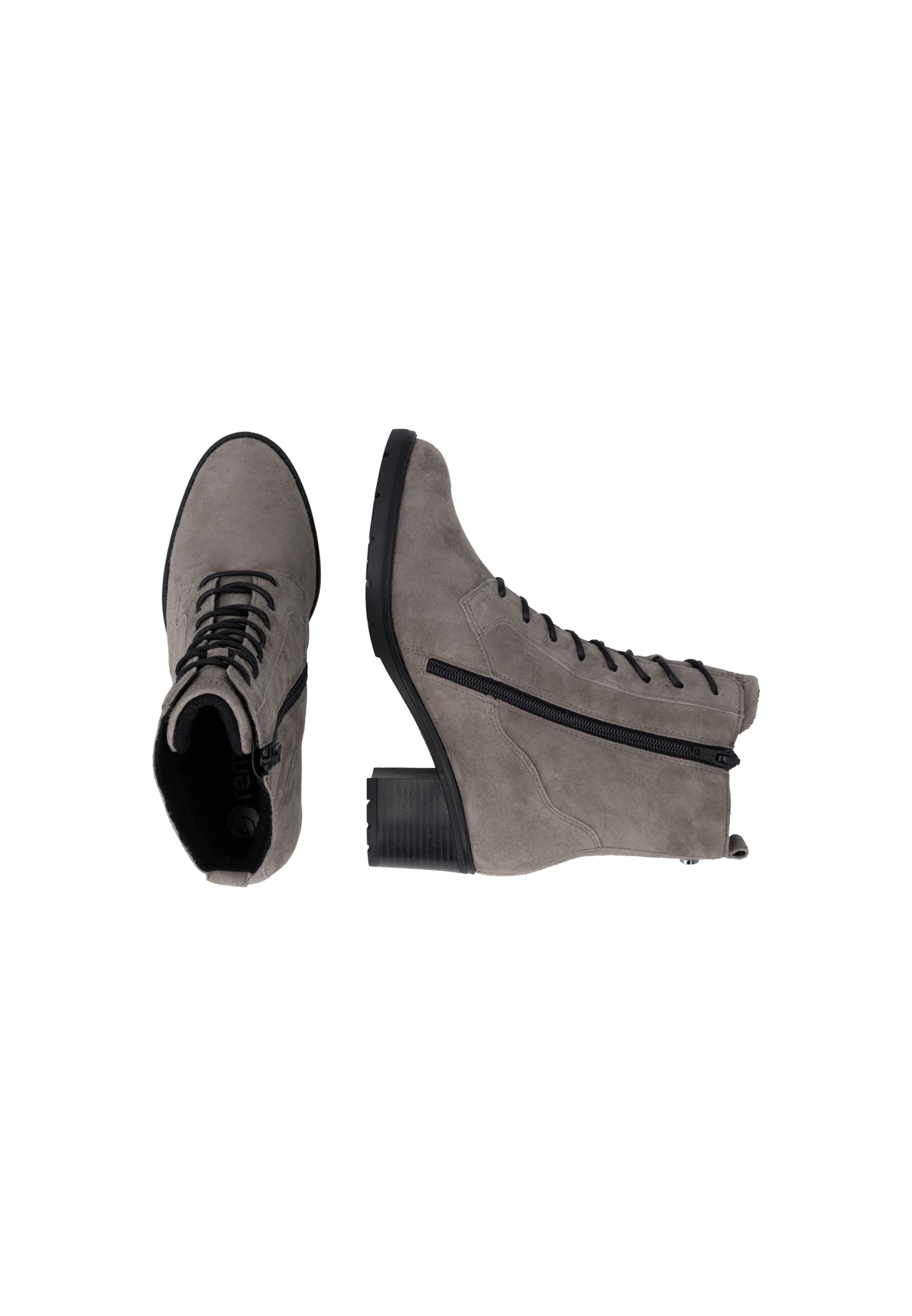 REMONTE Lace-up bootie 'D2A80' in Grey
