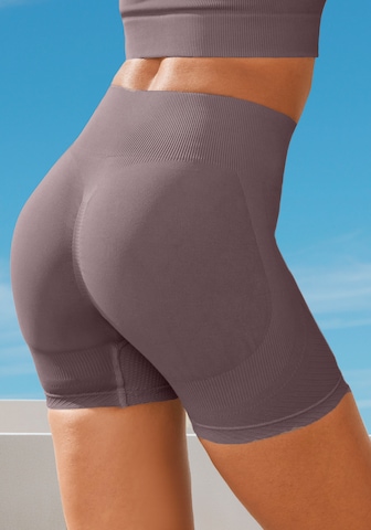 Skinny Pantalon modelant LASCANA en marron : devant