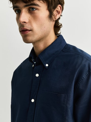 Next Regular fit Button Up Shirt in Blue
