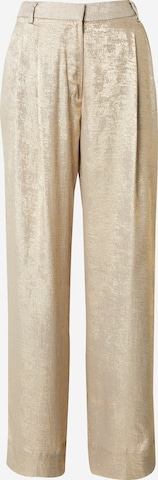 TAIFUN - Pierna ancha Pantalón plisado en oro: frente