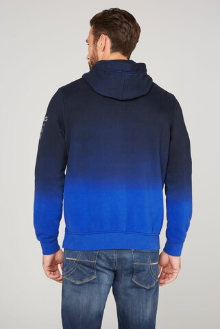 CAMP DAVID Dip Dye Hoodie mit Logo Rubber Print in Blau