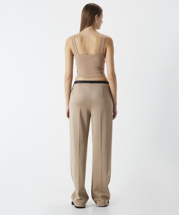 Wide Leg Pantalon à plis Ipekyol en beige