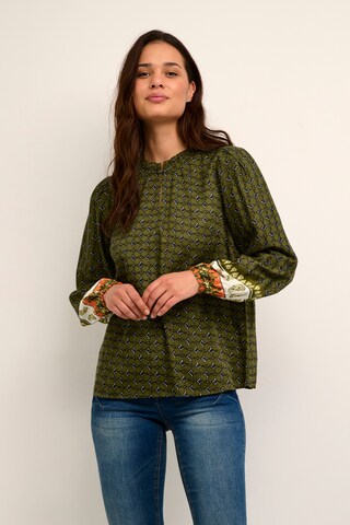 Cream Blouse 'Emmelie' in Green: front