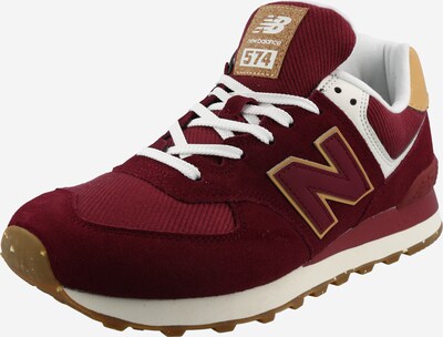 new balance Zemie brīvā laika apavi '574', krāsa - zamša / burgundieša / balts, Preces skats