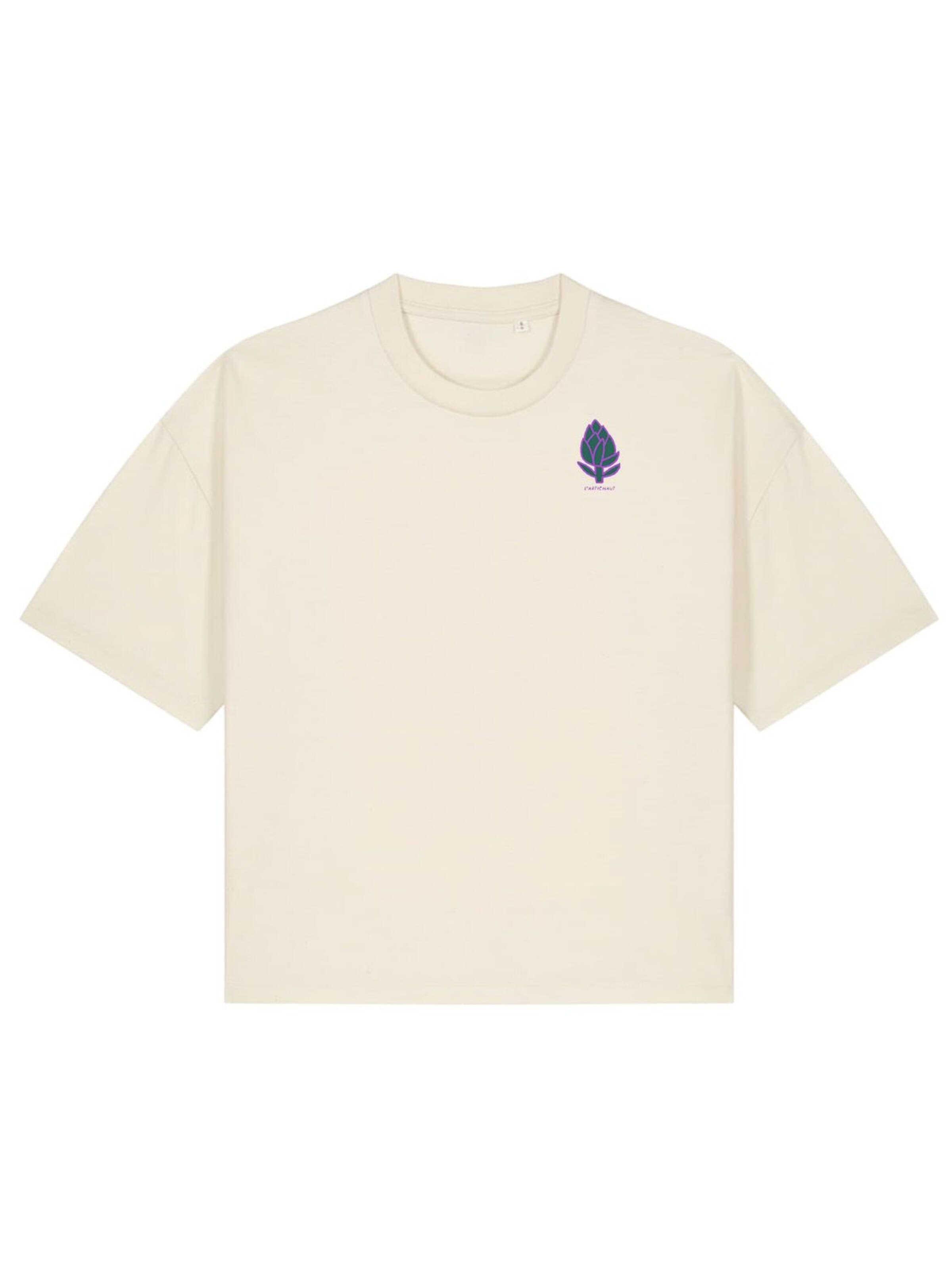 Kultgut Shirt 'l'artichaut' in White: front