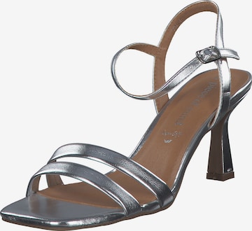 Idana Strap Sandals in Silver: front
