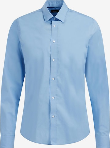 WE Fashion Button Up Shirt in Blue: front