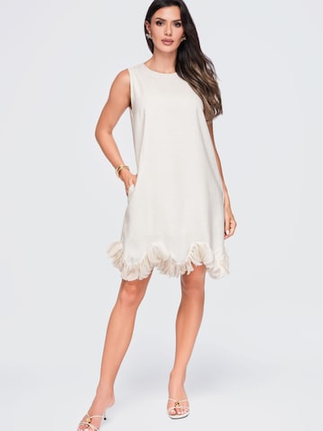 Robes en maille Ombre en beige