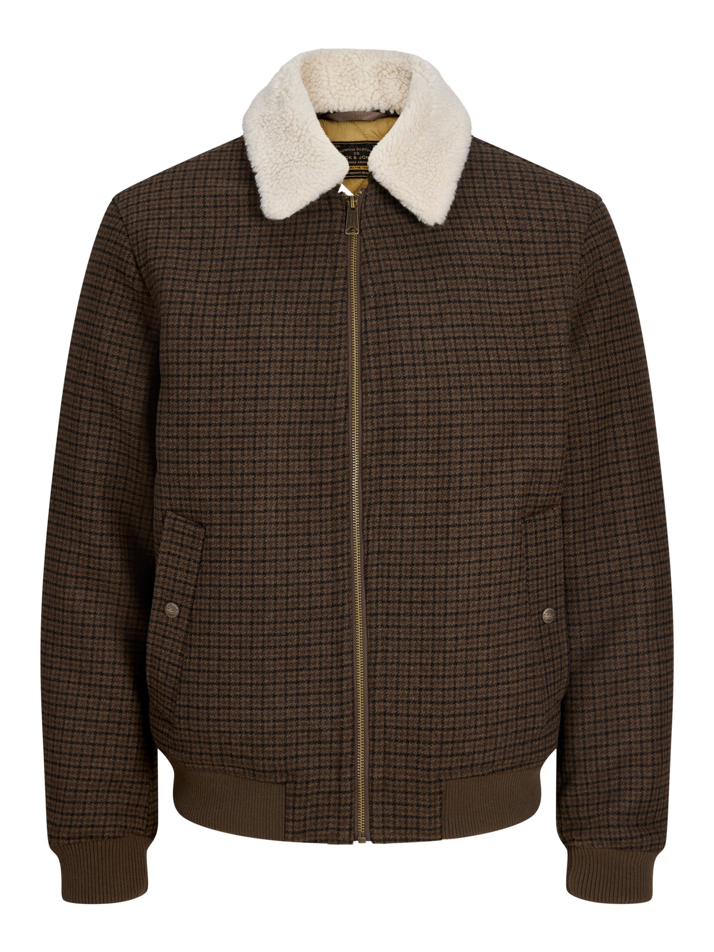 Jack & Jones Premium Between-Season Jacket 'JPRBLUMelvin' in Brown: front