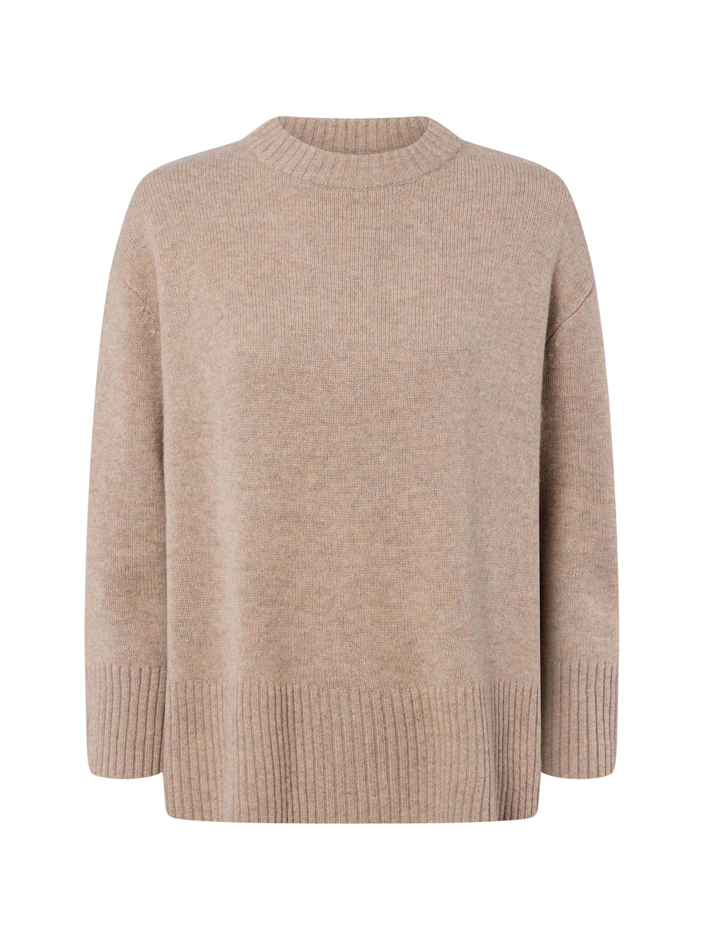 Marie Lund Trui in S in de kleur Beige, Productweergave
