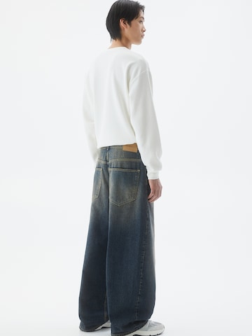 Pull&Bear Wide leg Jeans i blå