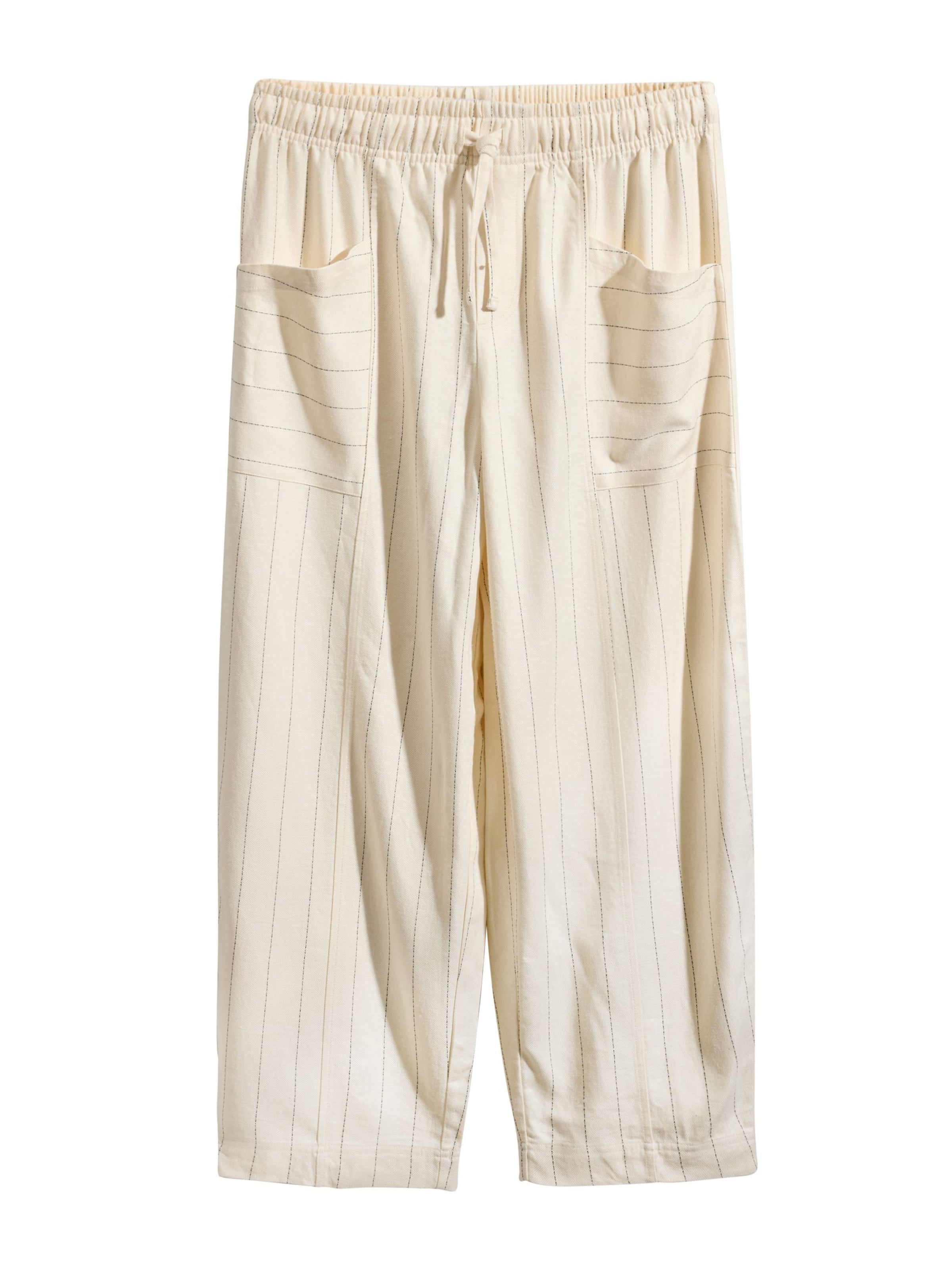 Next Pantalon en 36/Extra Long Tall en crème / noir, Vue avec produit