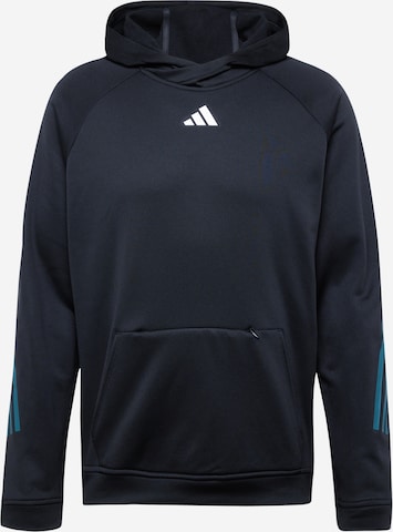 ADIDAS PERFORMANCE Sportsweatshirt 'Train' in Schwarz: predná strana