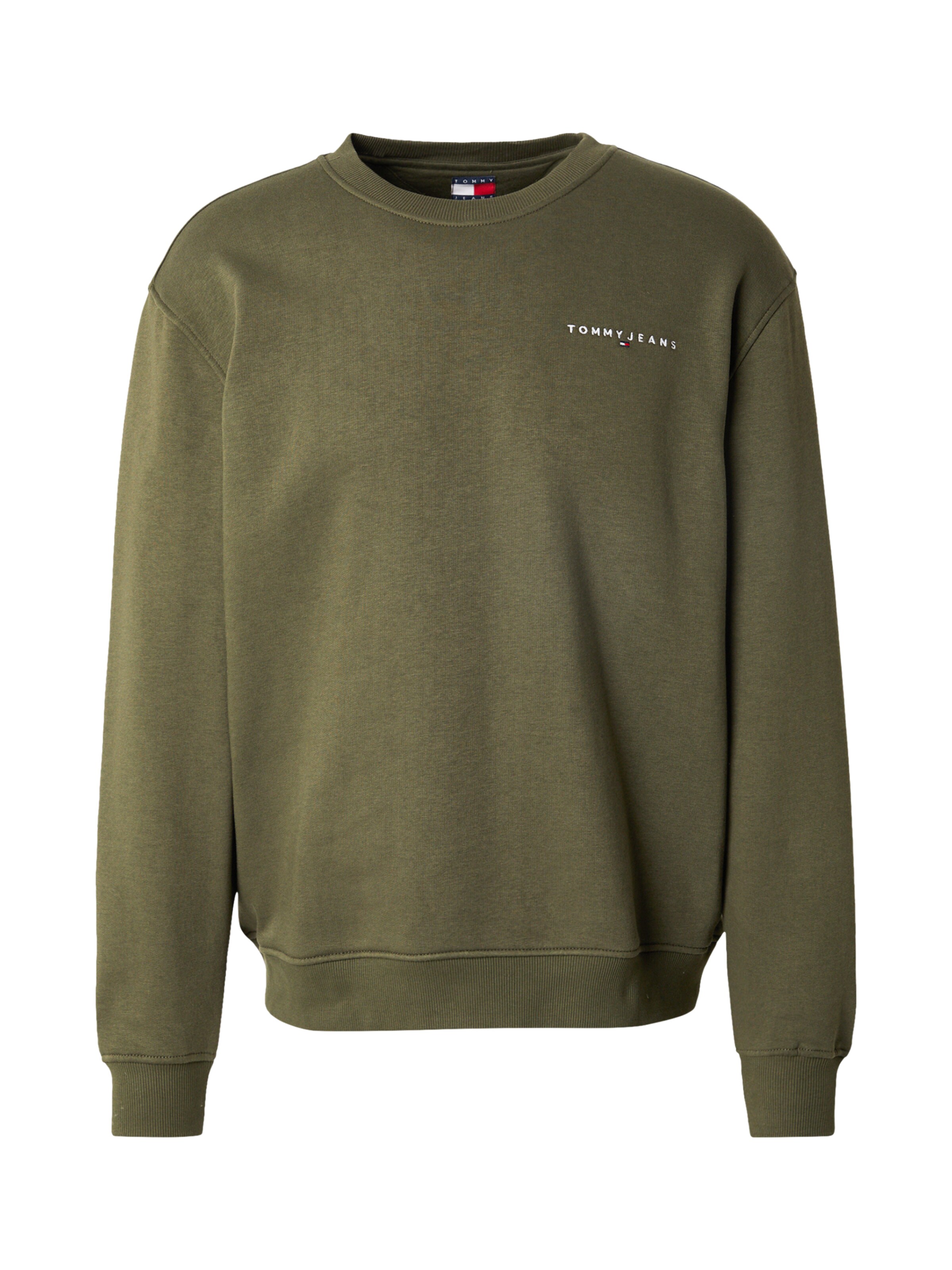 Tommy Jeans - Sweatshirt 'LINEAR' em verde: frente