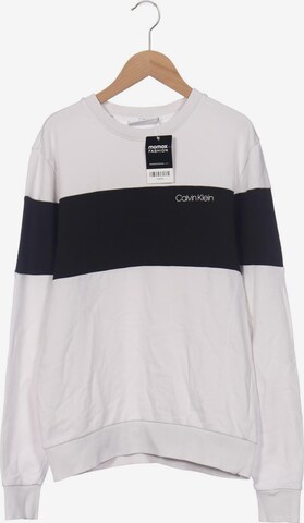 Calvin Klein Sweatshirt & Zip-Up Hoodie in S in White: front