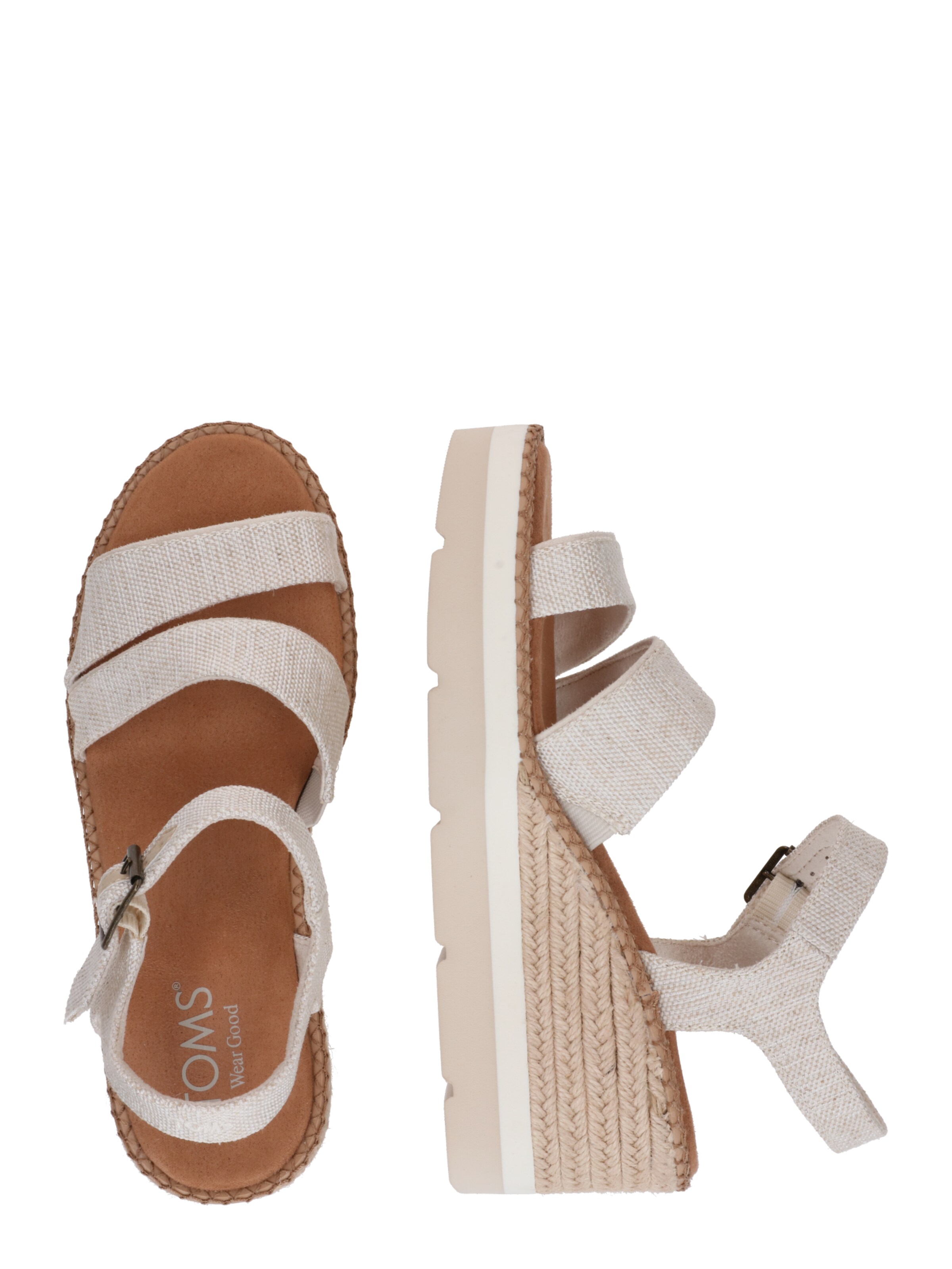 TOMS Sandali s paščki 'DARYA' | bela barva