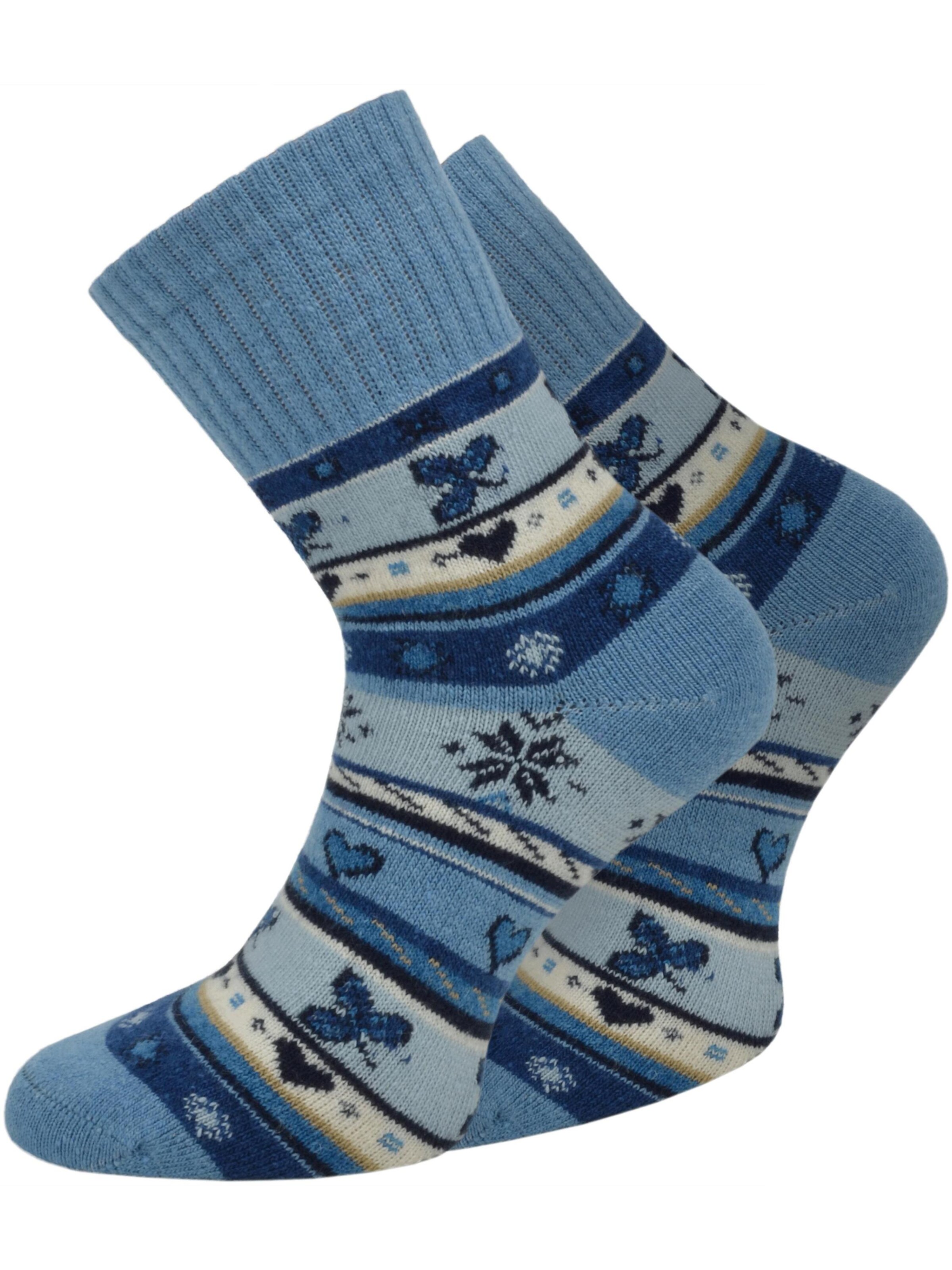 Chaussettes normani en bleu : devant