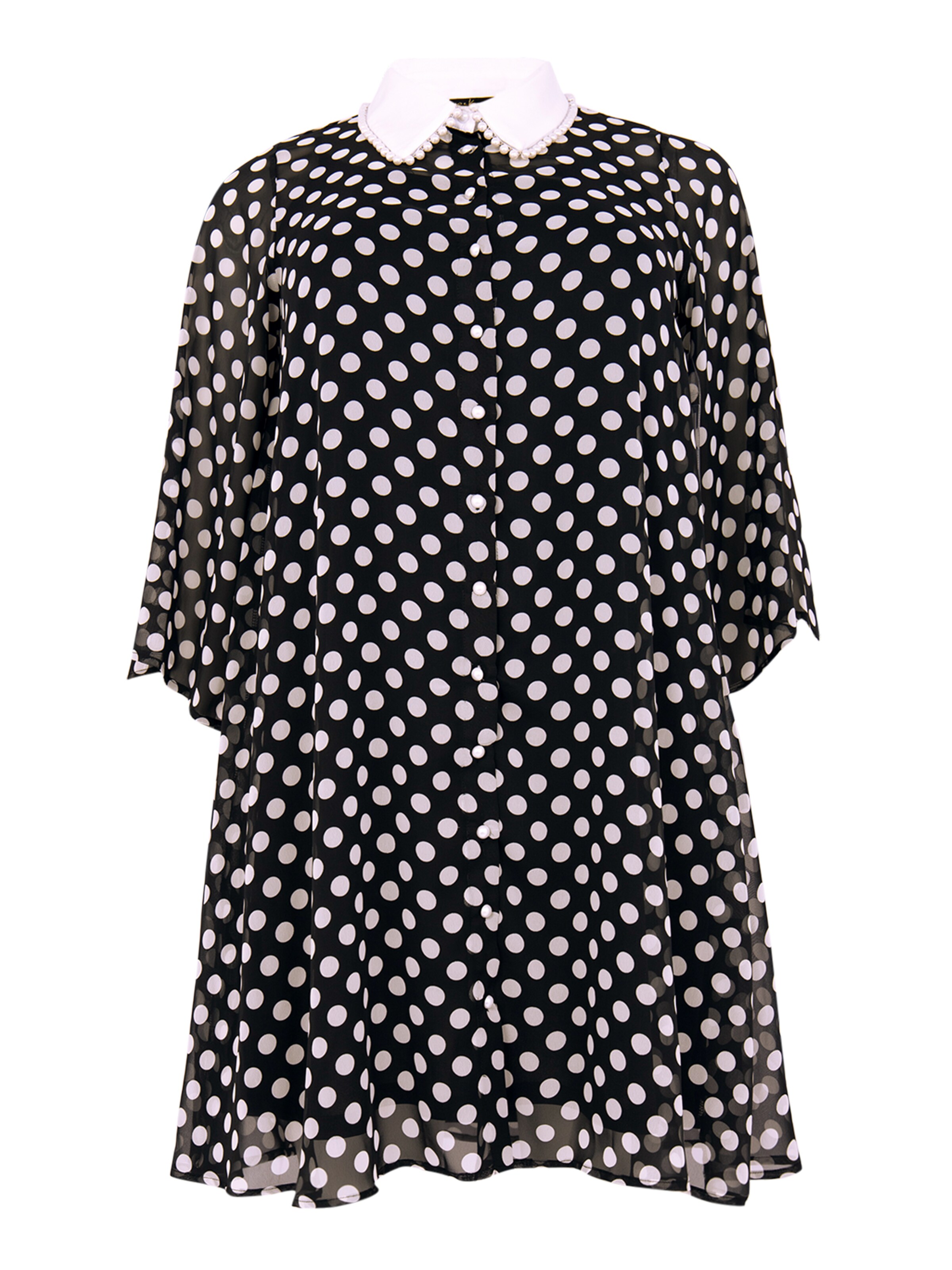 YOEK Blousejurk in Zwart: voorkant