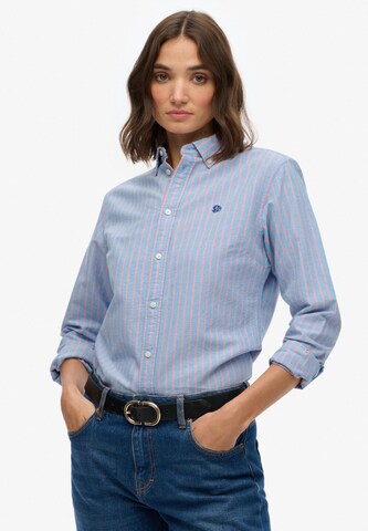 Superdry Blouse in Blauw: voorkant