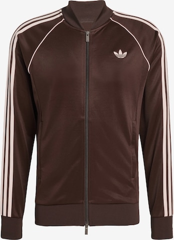 Veste de survêtement 'SST' ADIDAS ORIGINALS en marron : devant