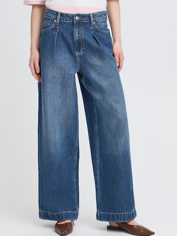 Wide leg Jeans con pieghe 'BYKANOA' di b.young in blu: frontale